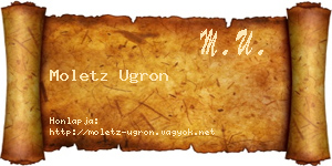 Moletz Ugron névjegykártya